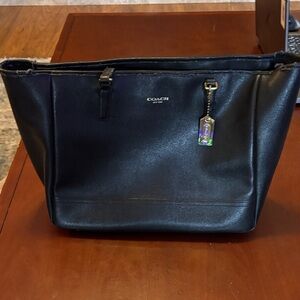 Coach Black Leather Women's Tote Bag